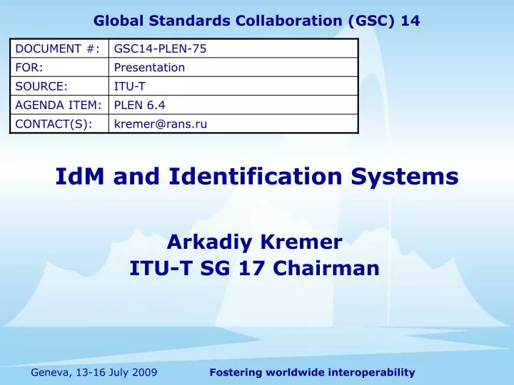 idm and identification systems