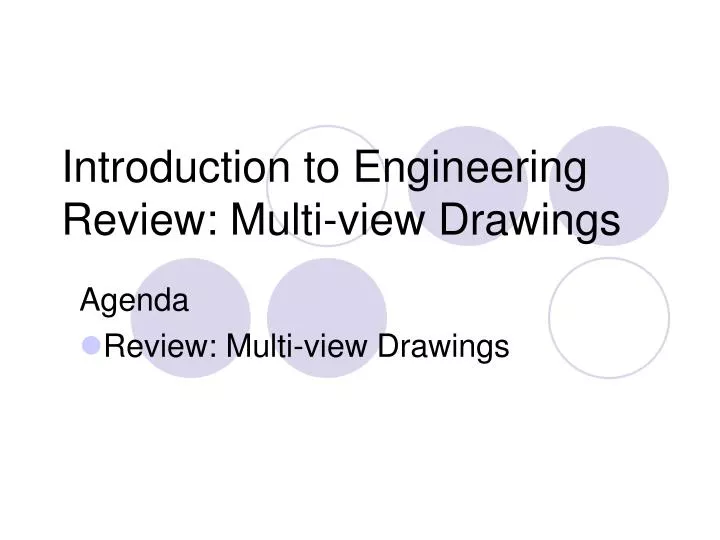 introduction to engineering review multi view drawings