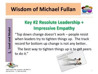 Wisdom of Michael Fullan