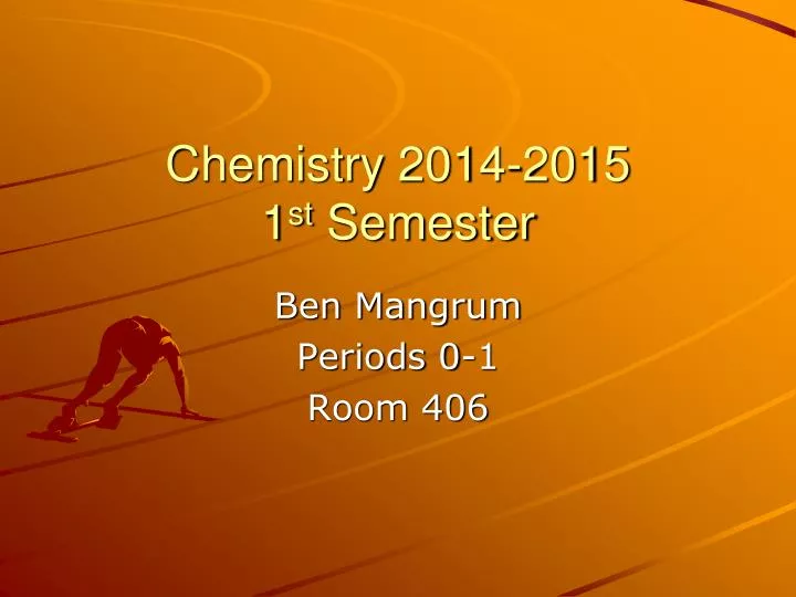 chemistry 2014 2015 1 st semester