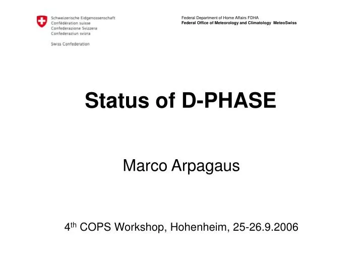 status of d phase