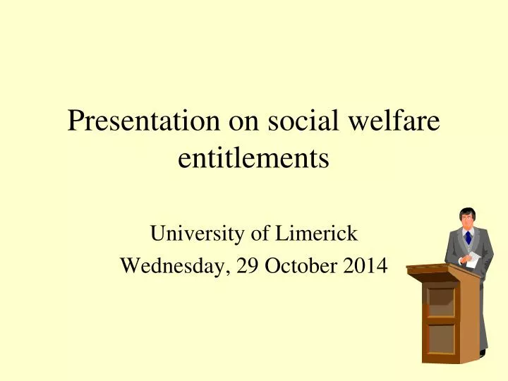 presentation on social welfare entitlements