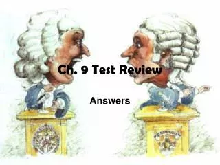 Ch. 9 Test Review