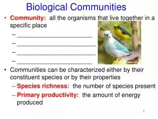 Biological Communities