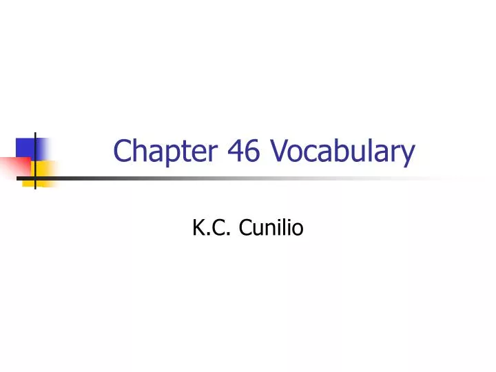 chapter 46 vocabulary