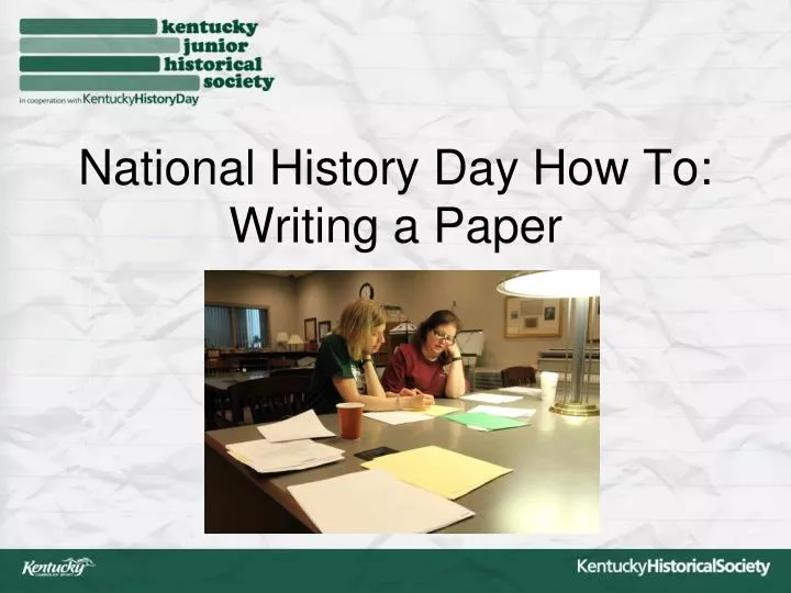 national history day how to writing a paper