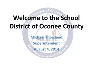 Welcome to the School District of Oconee County