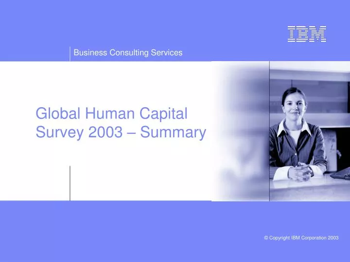 global human capital survey 2003 summary