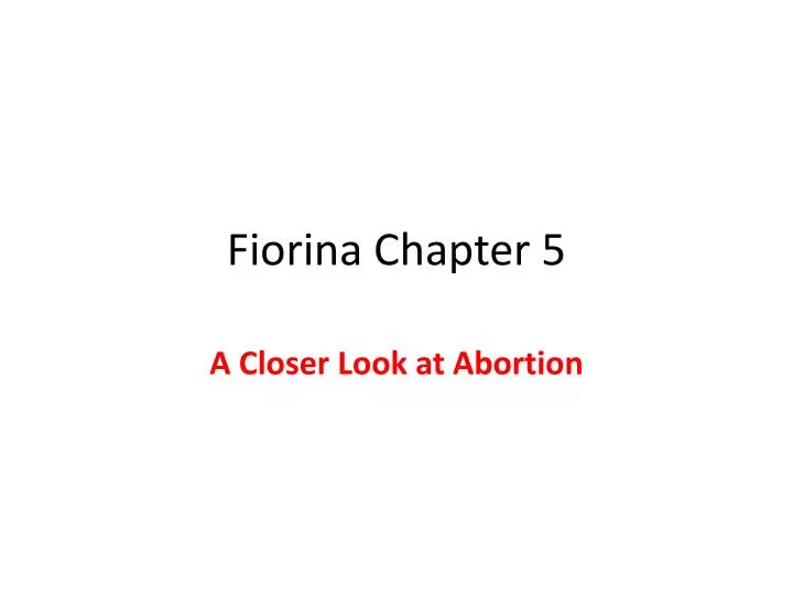 fiorina chapter 5