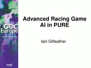 Advanced Racing Game AI in PURE