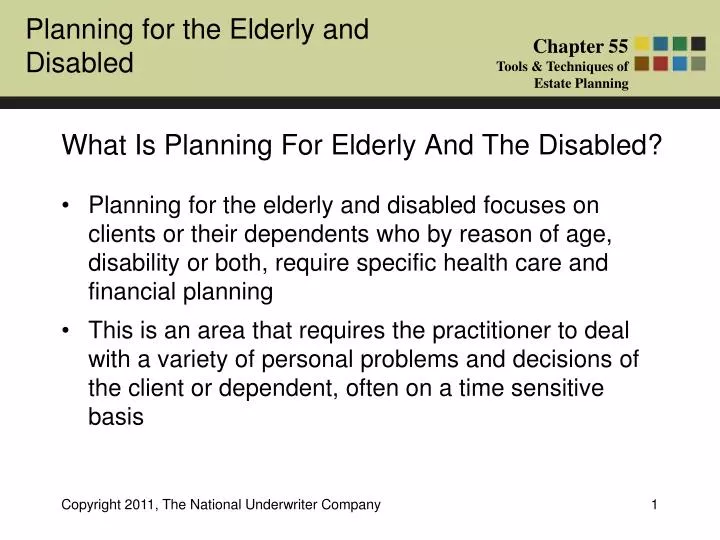 what is planning for elderly and the disabled