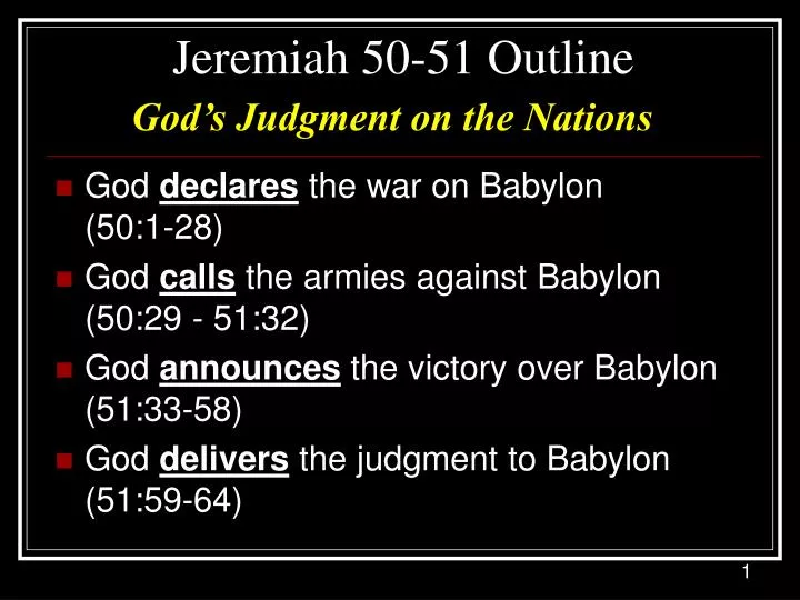 jeremiah 50 51 outline