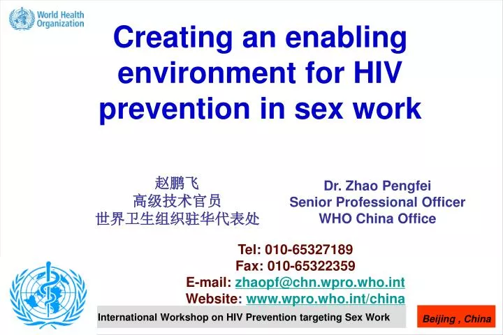 creating an enabling environment for hiv prevention in sex work