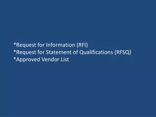 Request for Information (RFI) Code: 63G-6a Section 5