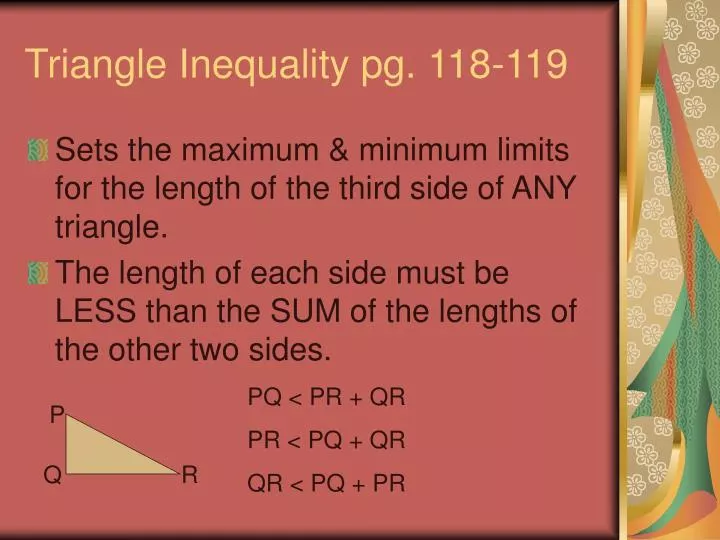 triangle inequality pg 118 119
