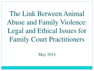 Understanding the Link Between Animal Cruelty and Interpersonal Violence
