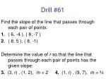 Direct Variation Equations and Slope Calculation Drill - slide 1