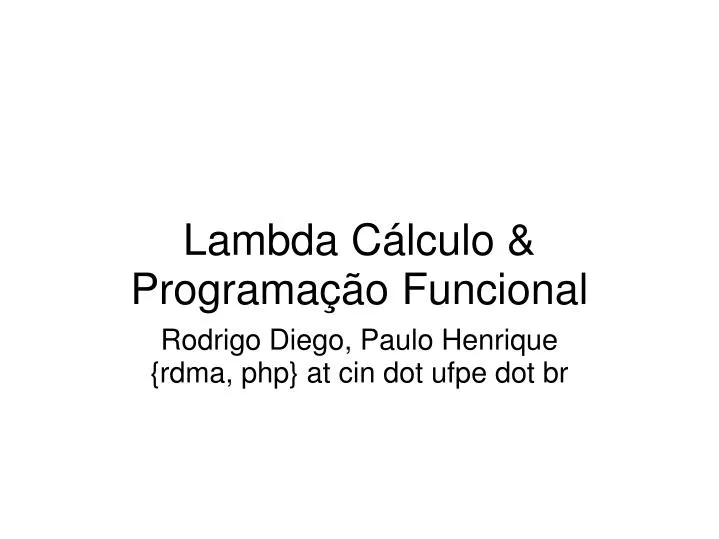 lambda c lculo programa o funcional