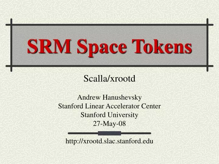 srm space tokens
