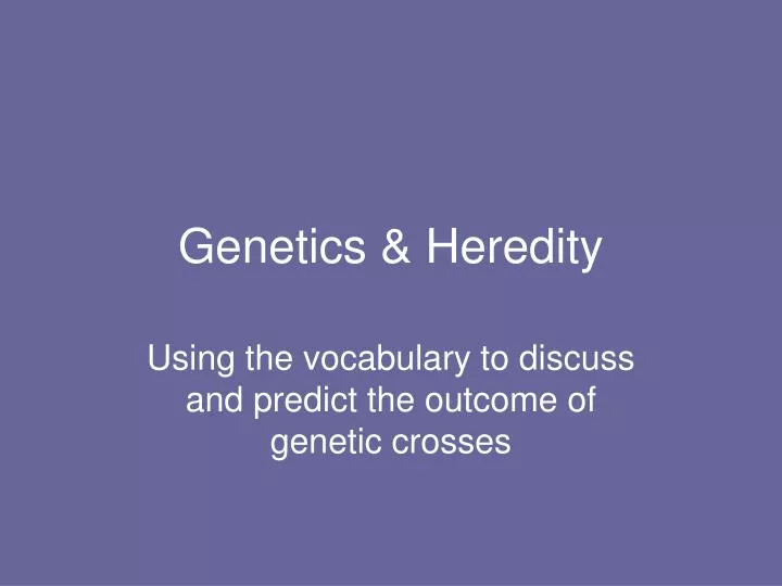 genetics heredity