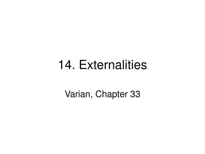 14 externalities