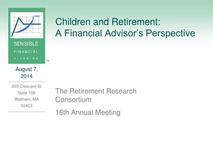 children and retirement a financial advisor s perspective