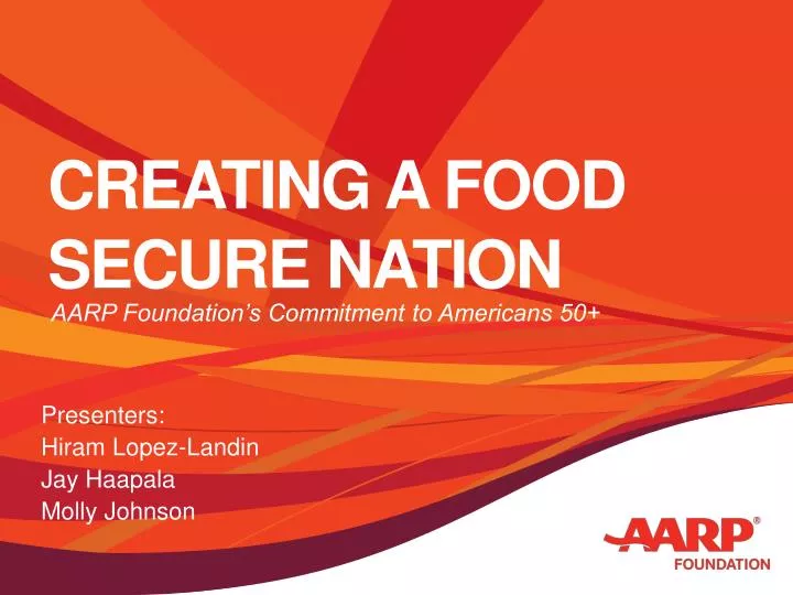 creating a food secure nation