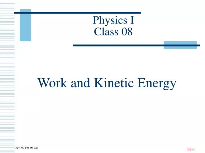 physics i class 08