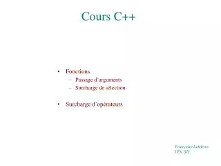 cours c