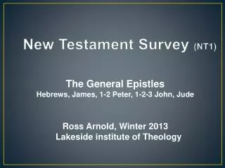 new testament survey nt1