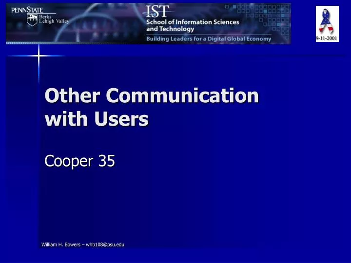 other communication with users