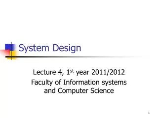 System Design