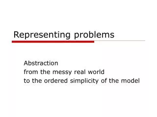 Representing problems