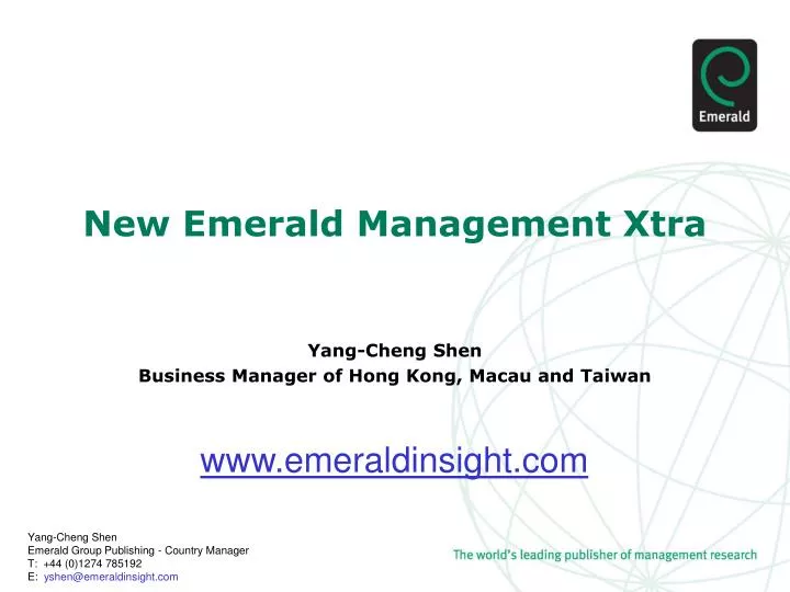 new emerald management xtra