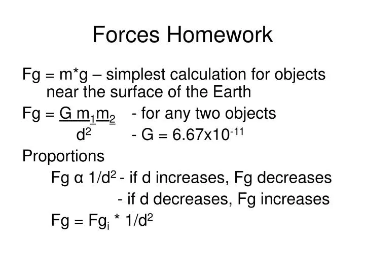 forces homework