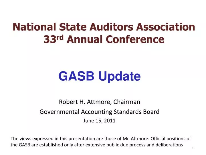 national state auditors association 33 rd annual conference