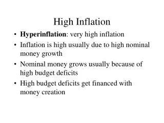 High Inflation