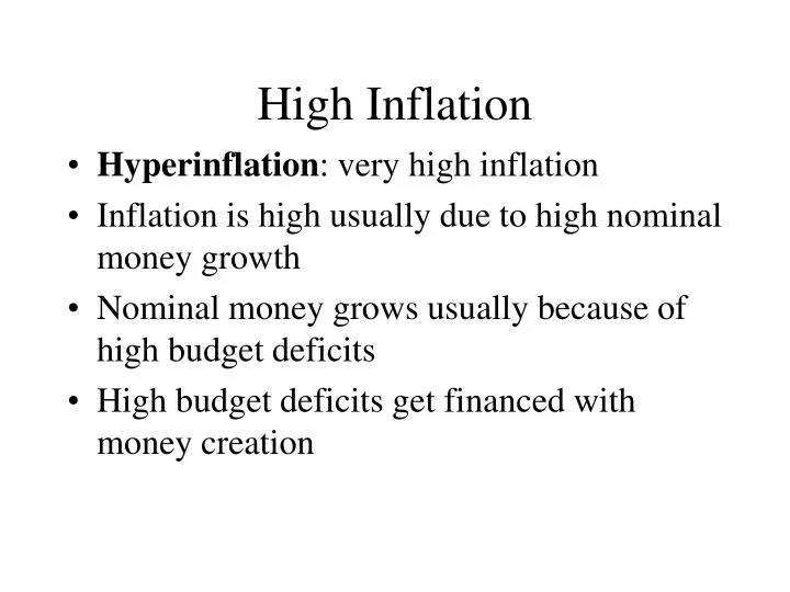 high inflation