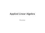 Applied Linear Algebra - slide 1