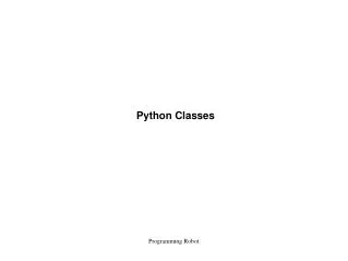 Python Classes