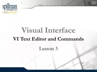 Visual Interface