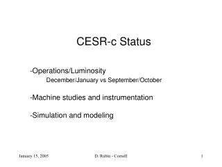 CESR-c Status