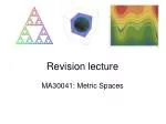 Metric Spaces Revision Lecture | MA30041 - slide 1