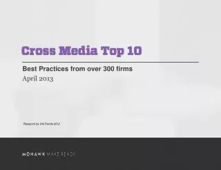 Best Practices from over 300 firms April 2013