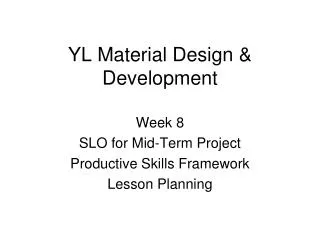 YL Material Design &amp; Development