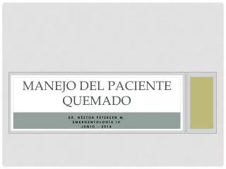 manejo del paciente quemado