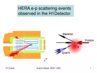 HERA e-p scattering events observed in the H1Detector