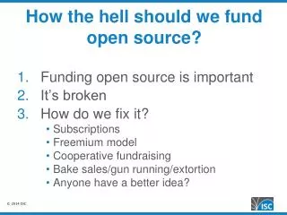How the hell should we fund open source?