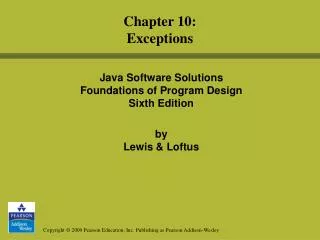 Java Software Solutions Foundations of Program Design Sixth Edition by Lewis &amp; Loftus