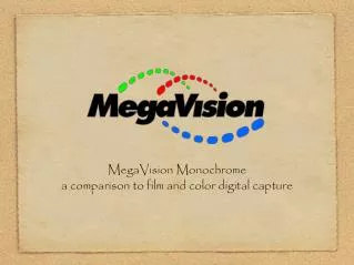 MegaVision Monochrome a comparison to film and color digital capture